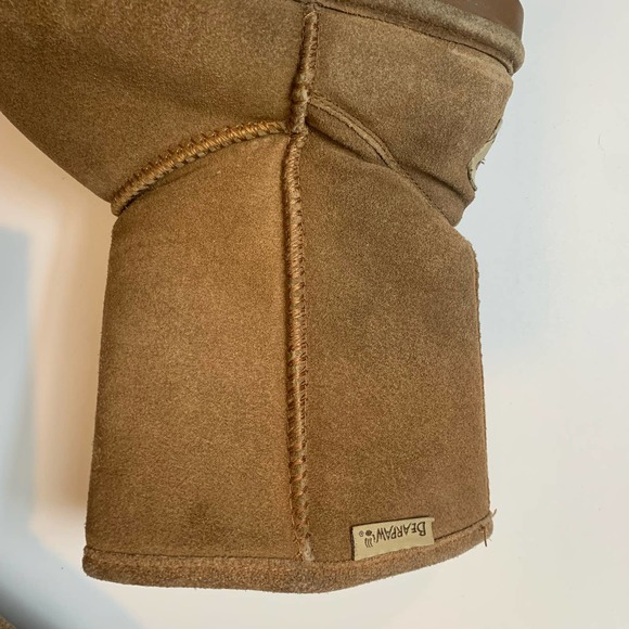Bearpaw Womens Emma Short Suede Boots Size 7 Tan/Brown Sheepskin Wool - Picture 2 of 16